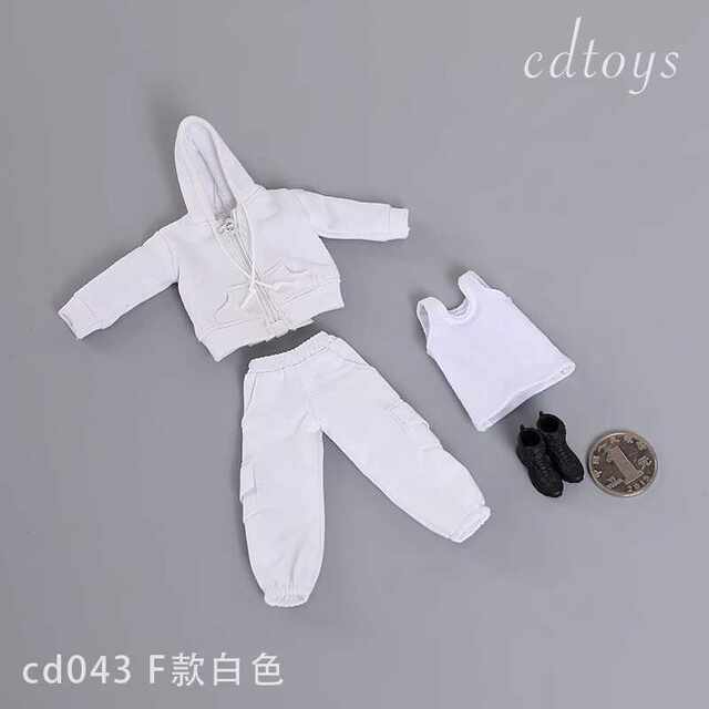 Spot Cdtoys Cd043 1/12 Male Soldier Pull Sweatshirt Cargo Pants Suitable for 1/12 Plastic-Coated Body