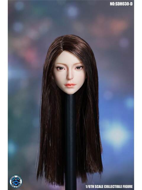 In Stock 1/6 Female Soldier Head Sculpt Sdh030 a B C D Four Styles Asian Beauty Head Sculpt Suitable for Plastic Body