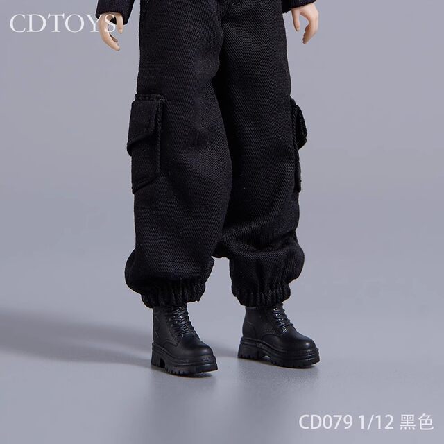 1/6 Female Soldier Figure 1/12 Work Shoes Versatile Thick-Soled Outdoor Hiking Shoes Cdtoys Cd078/Cd079 Solid