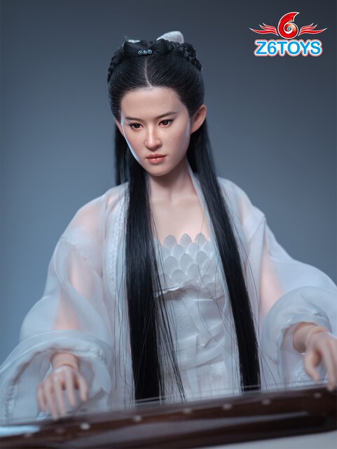 In Stock Z6Toys Z006 Little Dragon Girl Head Sculpt 1/6 Action Figure Ancient Costume Beauty Head Sculpt Model