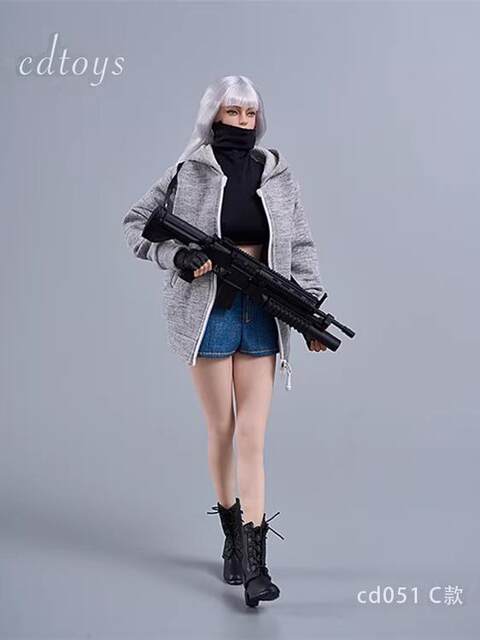 Spot cdtoys cd051 1/6 soldier maid uniform student sweatshirt suit suitable for 12-inch plastic body