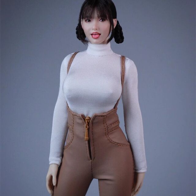 Z6Toys 1/6 Female Soldier Head Sculpt Asian Movable Eyes Expression Female Head Sculpt Zc017 in Stock