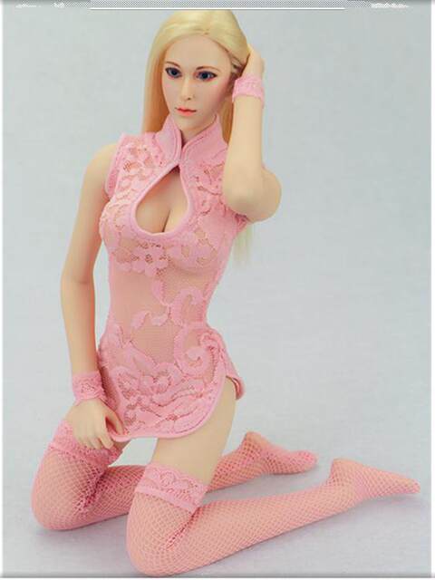 In Stock 1/6 Scale Female Soldier Clothing Sexy Cheongsam Pajamas Lingerie Suitable for Ph Jo Plastic Female Body Model
