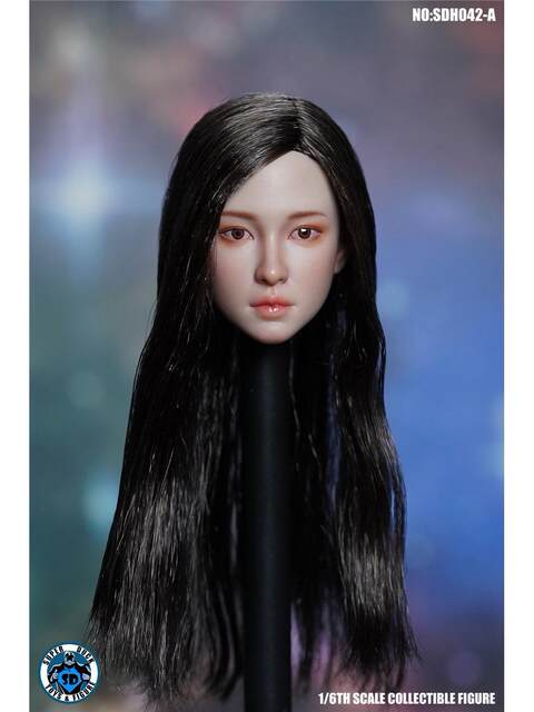 In Stock Super Duck 1/6 Soldier Head Sculpt Model Sdh042 Asian Beauty Female Head Sculpt, Four Styles in Total