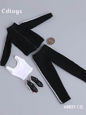 In Stock Cdtoys Cd021 1/6 Soldier Clothing Langa Tbl Plastic-Coated Female Body Sports Suit Set