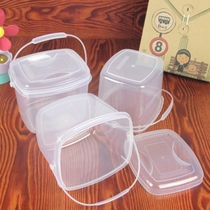 True specials department store plastic square small bucket food transparent packaging box fast food takeaway bucket lunch box