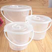 Only true special department store high quality transparent plastic bucket portable with lid storage bucket round bucket lifting water car wash bucket