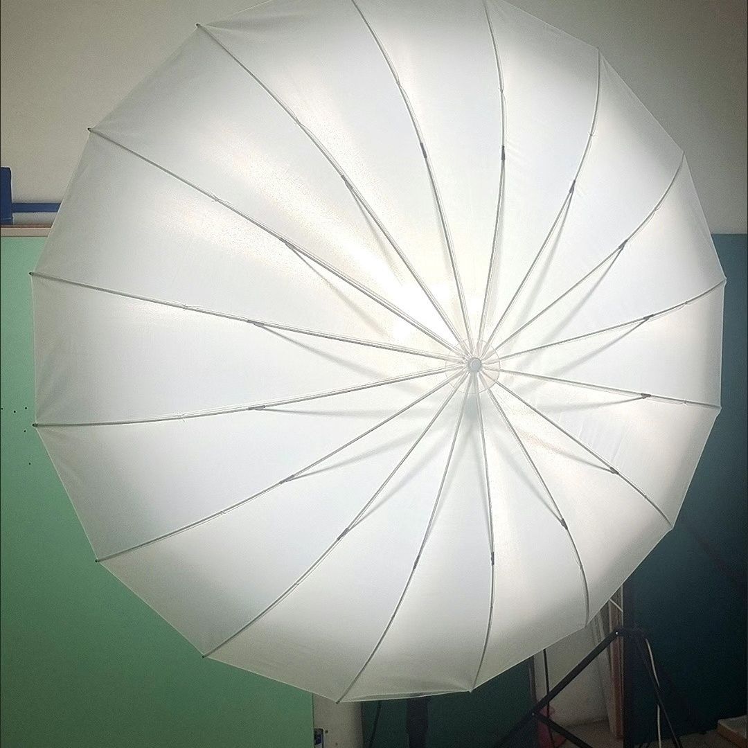 工場直販 60インチ 150cm ソフトライト傘 写真撮影用傘 白傘 ファイバー傘フレーム 透明傘 オリジナル 白 ポートレート ポータブル