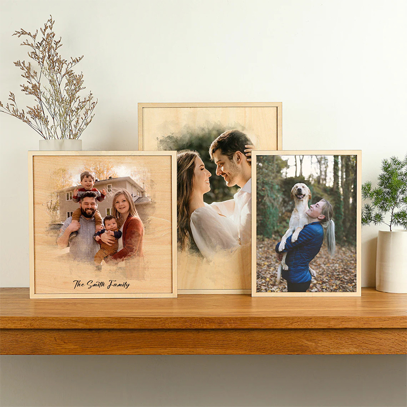 Personalized Custom Portrait Text Pet Wedding Watercolor Photo Frame Wall Art Style Decorative Gift Personalized Custom Portrait Text Pet Wedding Watercolor Photo Frame Wall Art Style Decorative Gift