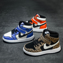 Tide brand childrens shoes children sports shoes 2021 Spring and Autumn New BAO WEN basketball shoes girls casual board shoes street dance shoes