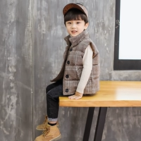 Áo vest trẻ em cotton 3 tuổi cho bé thu đông 2018 mới 4 áo ấm cho bé 2 áo vest vai 5 dày áo gile bé gái hàng độc