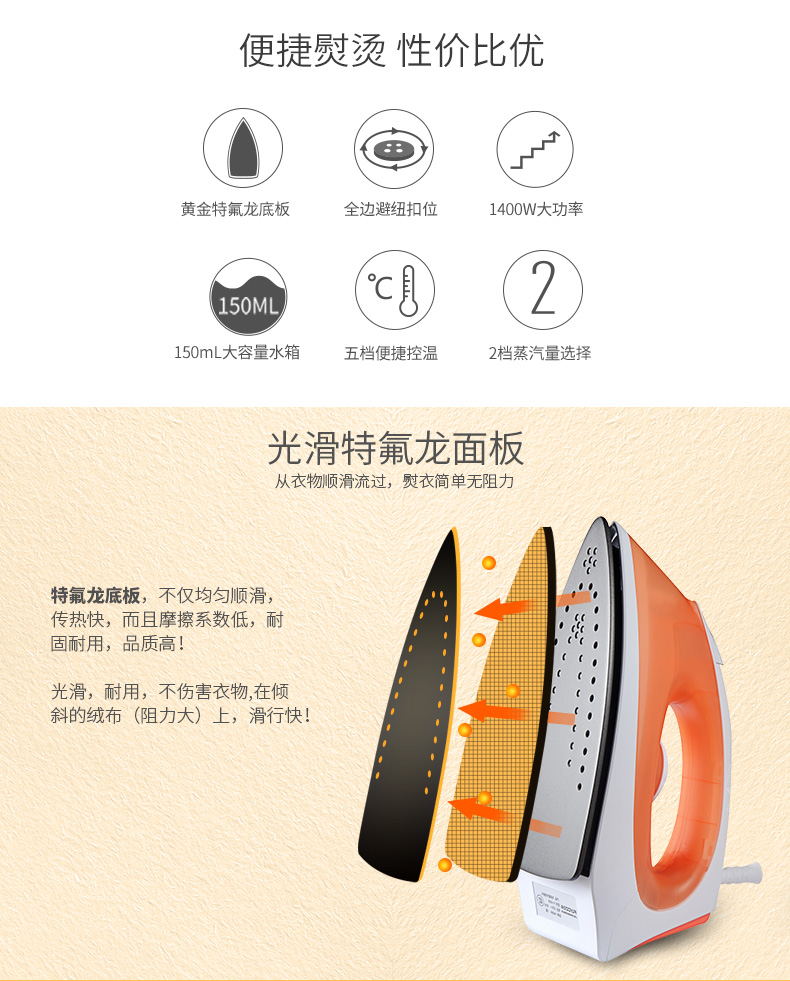 máy là quần áo Chi nhánh bay FI-9308 Iron Iron Steam Steam hộ gia đình Iron Electric Electric cầm tay Mini Iron bàn là hơi nước philip gc514