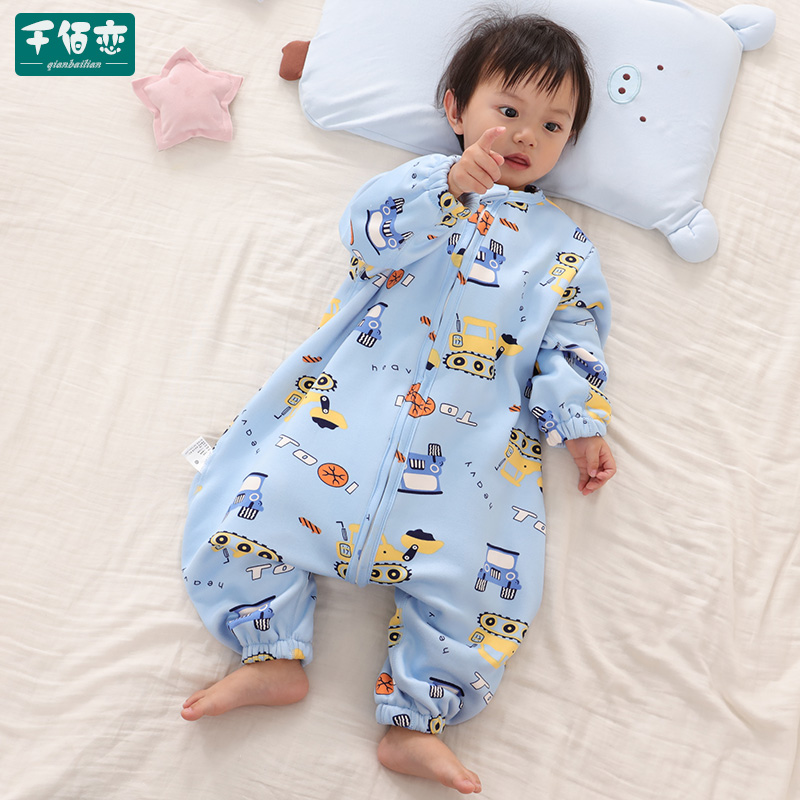 Children Warm Sleeping Bag Plus Suede Baby Autumn Winter Thickened even Sleeping Clothes New men and women Baby Legs Anti Kick Quilt