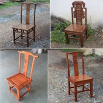 New Chinese all solid wood dining chair home Modern simple retro Hotel Hotel backrest horn chair small official hat chair