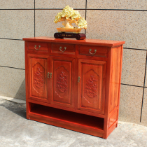 Shoe cabinet storage cabinet small house Elm porch new Chinese side cabinet simple vertical cabinet Rosewood full solid wood