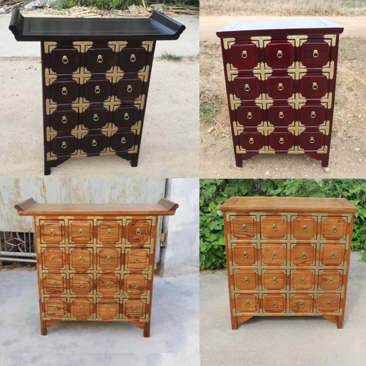 Solid wood 12 cupboard home twelve CD cabinet medicine cabinet Western medicine cabinet for small tables - type storage cabinet