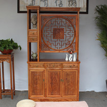 Porch cabinet shoe cabinet solid wood Hall Cabinet new Chinese storage cabinet Elm imitation classical decoration partition wine cabinet antique rack