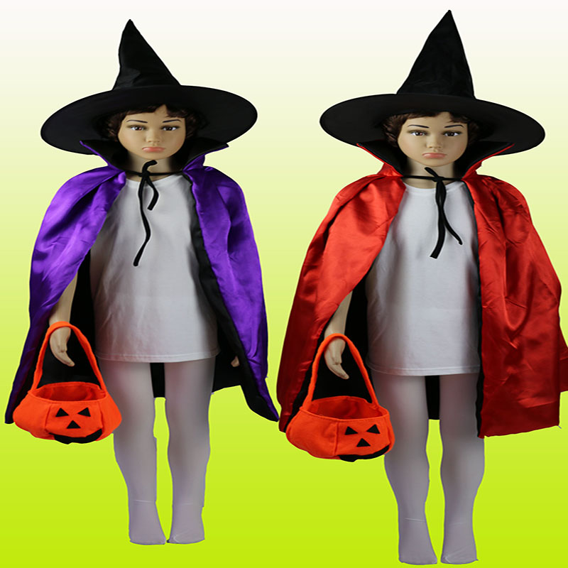Halloween Cosplay Witch Cloak Cloak Người lớn Trẻ em Phù thủy Giáo viên Đặt Trang phục Trang phục Prom trang phục halloween
