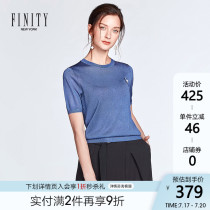 FINITY womens clothing 2019 new fashion summer sweater womens top air conditioning shirt short-sleeved thin section thin T-shirt
