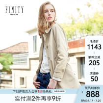 FINITY2021 SPRING WOMENs MEDIUM and long windbreaker WOMENs CASUAL thin LONG-sleeved British wind small coat
