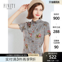 FINITY2021 spring womens new retro elegant Chinese style sexy cheongsam modified version of silk dress