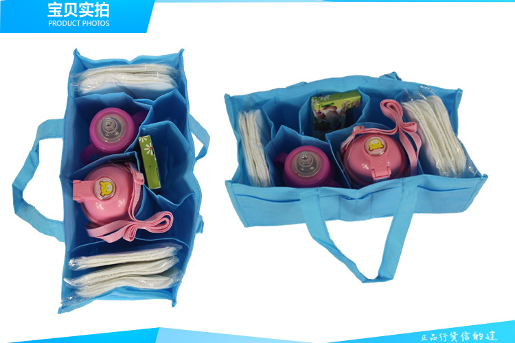 Túi vải không dệt dày Mummy lót túi lưu trữ lót ngăn túi bỉm sữa