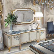 European-style solid wood sideboard French luxury high-end villa luxury home dining cabinet tea cabinet Italian high-end cupboard