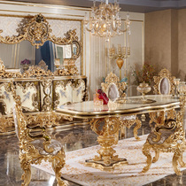 Eurostyle extravaganza Restaurant dining table French style solid wood Carved Oval 6 people Dining Table Villa Furnishings Customize