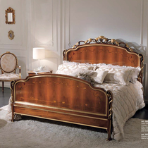 Italian 1 8 M master bedroom cloth bed Nordic wedding bed simple modern 1 5 m solid wood carved light luxury double bed