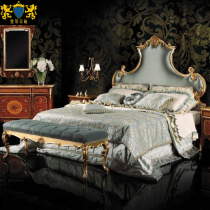 European bed double bed villa custom Italian Court luxury cloth bed master bedroom furniture 1 8 m queen bed