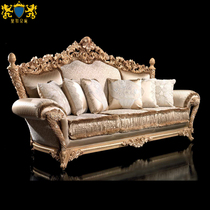 European style palace wood sofa Villa fabric French Villa Italian luxury living room 123 sofa combination