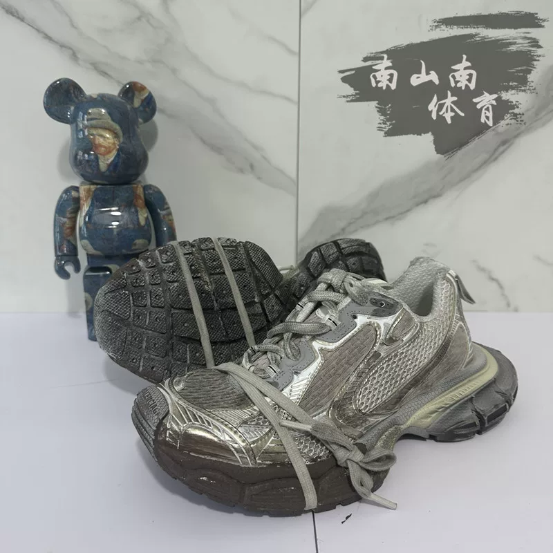 Классическая обувь Balenciaga Balenciaga 23 шоу модель XXXL distressed 3XL отражающие семейные dad shoes повседневные кроссовки