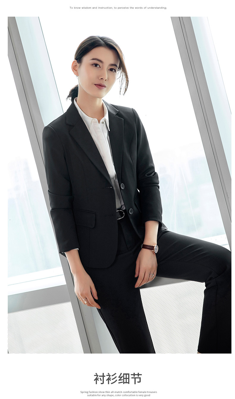 Bộ đồ vest nữ 2018 thu đông mới Tây Tạng màu xanh nhỏ phù hợp với thời trang khí chất phỏng vấn trang phục quần áo công sở chuyên nghiệp bộ vest nữ