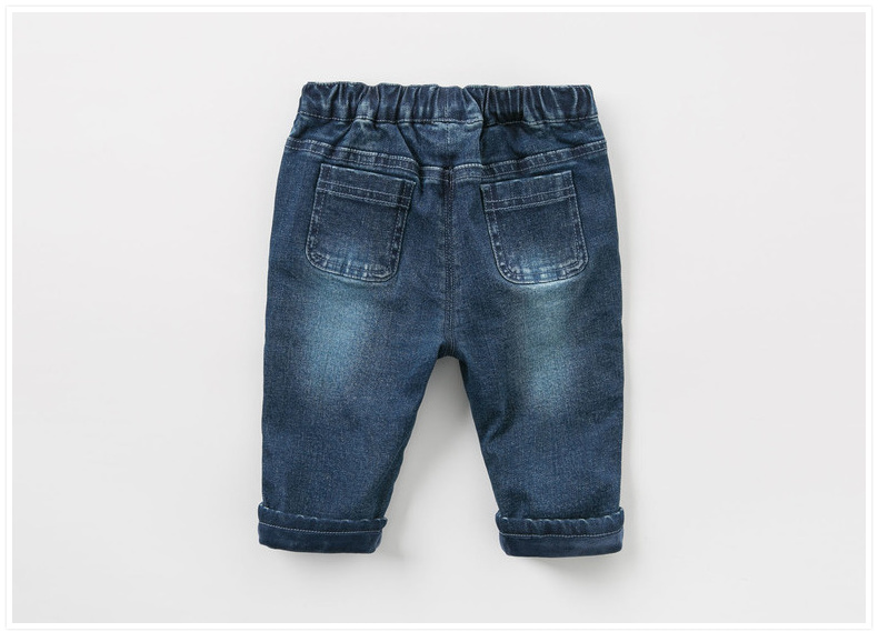 Davebella david Bella 2018 thu đông mới bé trai và bé gái đôi cộng với quần jean cotton nhung quần áo cho bé