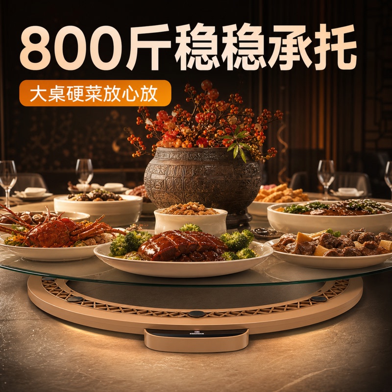 American Brand Electric Turntable Base Round Dining Table Rotating Disc Automatic Smart Home Desktop Device American Brand Electric Turntable Base Round Dining Table Rotating Disc Automatic Smart Home Desktop Device