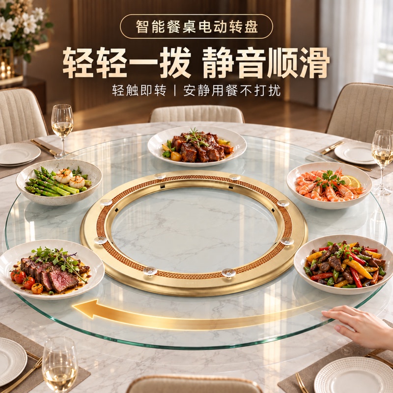Electric Turntable Base Round Table Dining Table Automatic Household Rotating Core Turner Table Motor Smart Controller