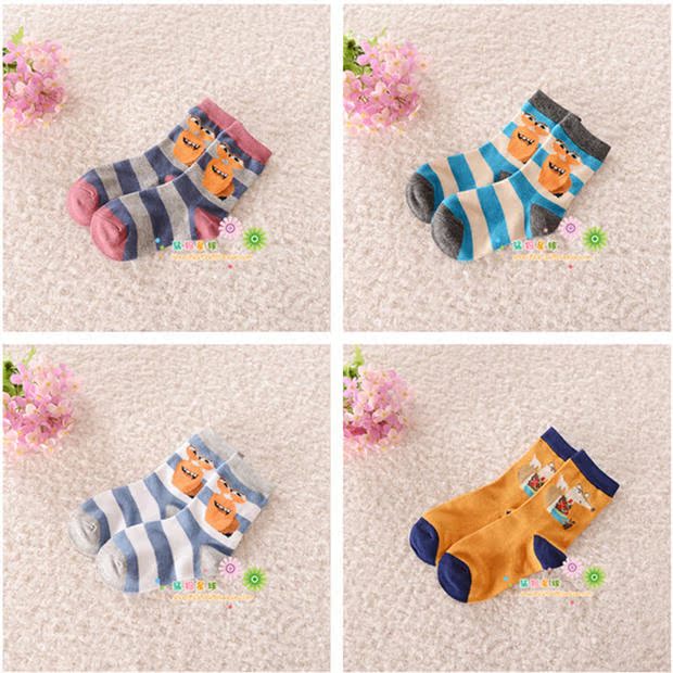 6 đôi tất xuân hè thu đông nam nữ mới vớ cotton hoạt hình trẻ em vớ trẻ em bé vớ cotton quần tất 3d cho bé gái