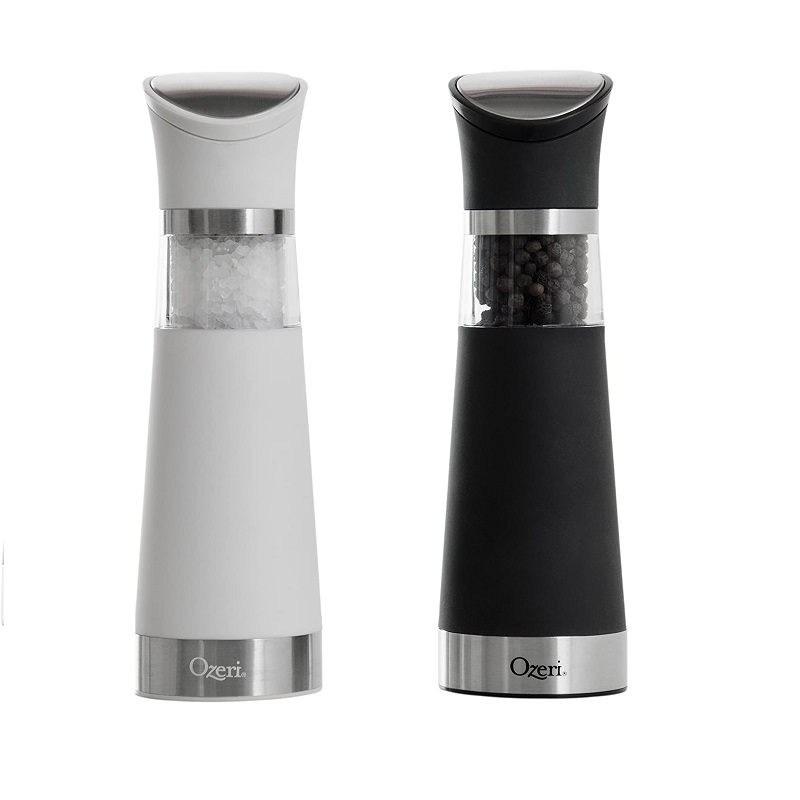 Spot U.S. Ozeri Electric Gravity Pepper Mill Prickly Ground Salt Mill Grinding Machine Black & White Two Pieces