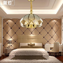 Aodeng new European style copper lampshade dining table chandelier classical dining room living room bar bedroom led all copper lamp 5027