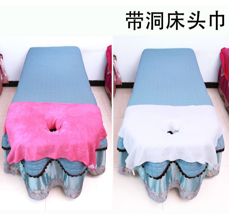 Khăn trải giường làm đẹp khăn trải giường massage thẩm mỹ viện lỗ đặc biệt khăn gối khăn đẹp giường bìa lỗ bộ drap giường