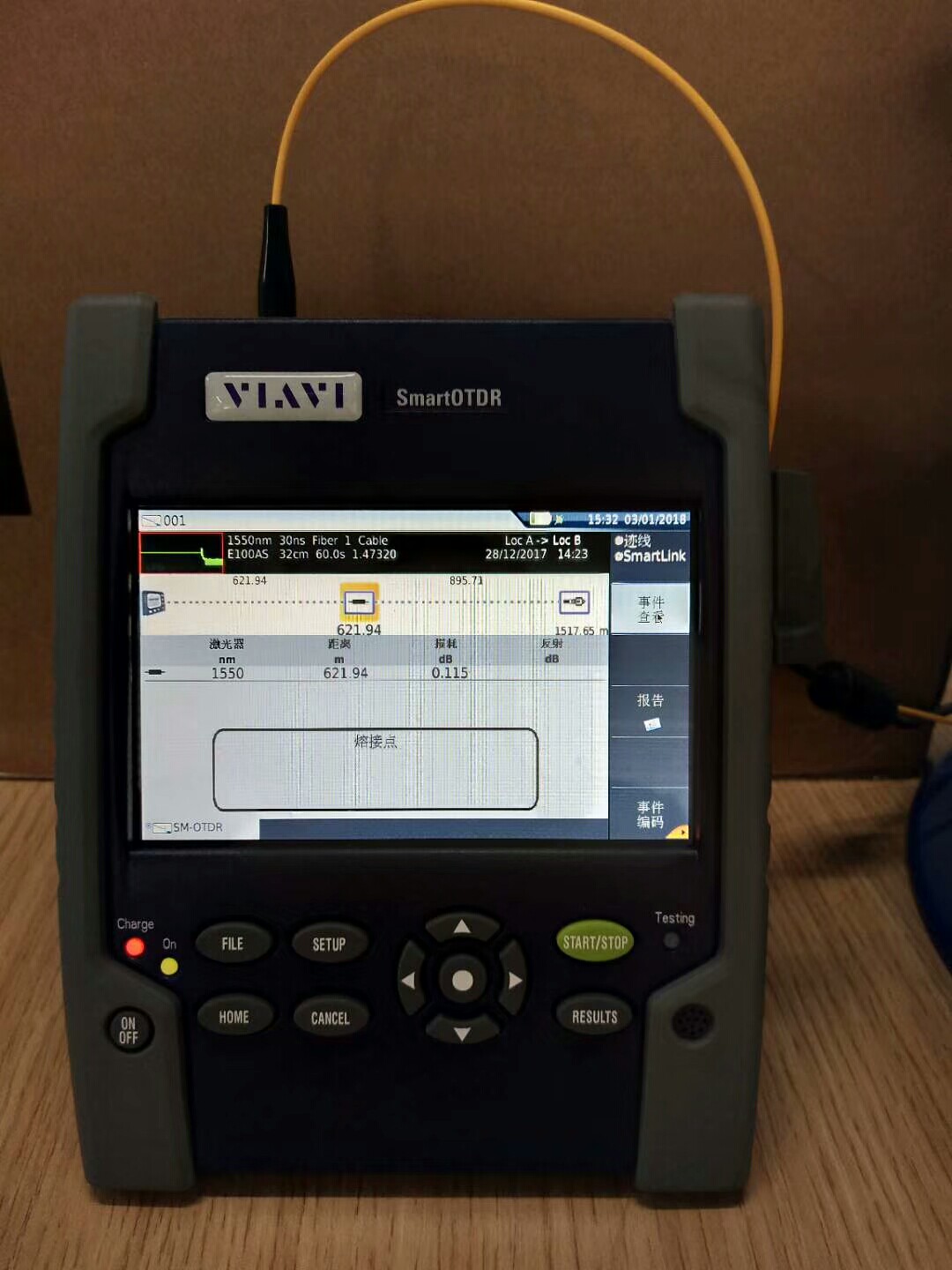 JDSU SmartOtdr 200AS Optical Time Domain Reflectometer VIAVI SmartOTDR 200AS OTDR
