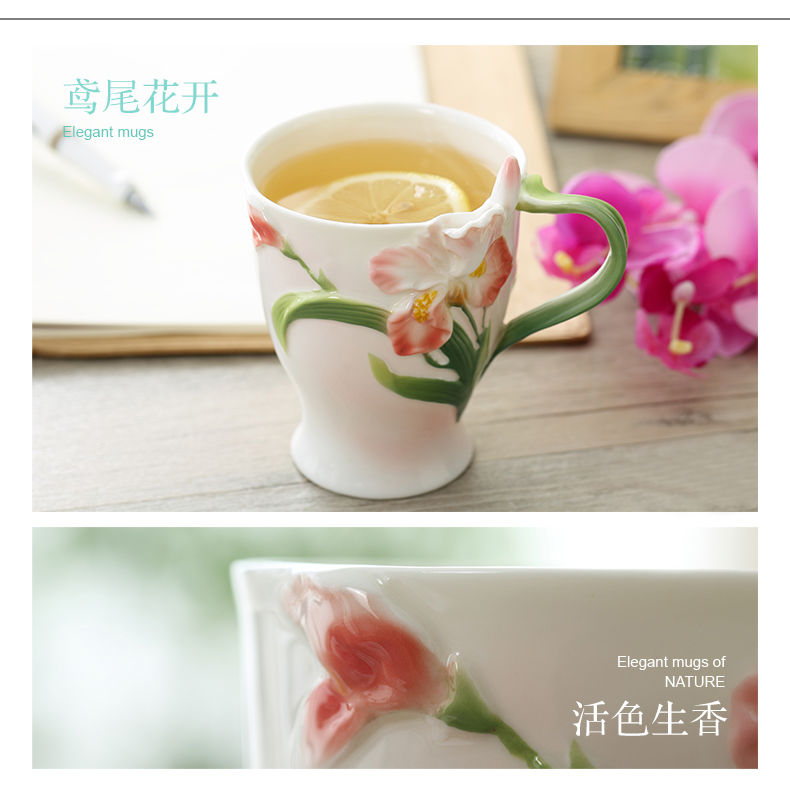 Cốc làm bằng tay gốm sứ nghệ thuật Công suất lớn Bữa sáng dành cho gia đình Cup Set Lovers Cup Mug Coffee Cup bình đựng nước giữ nhiệt