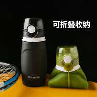 Chai nước thể thao silicone chai nước thể dục ngoài trời chạy trẻ em chống rơi nước đóng chai mềm chai với - Ketles thể thao bình nước trẻ em có ống hút