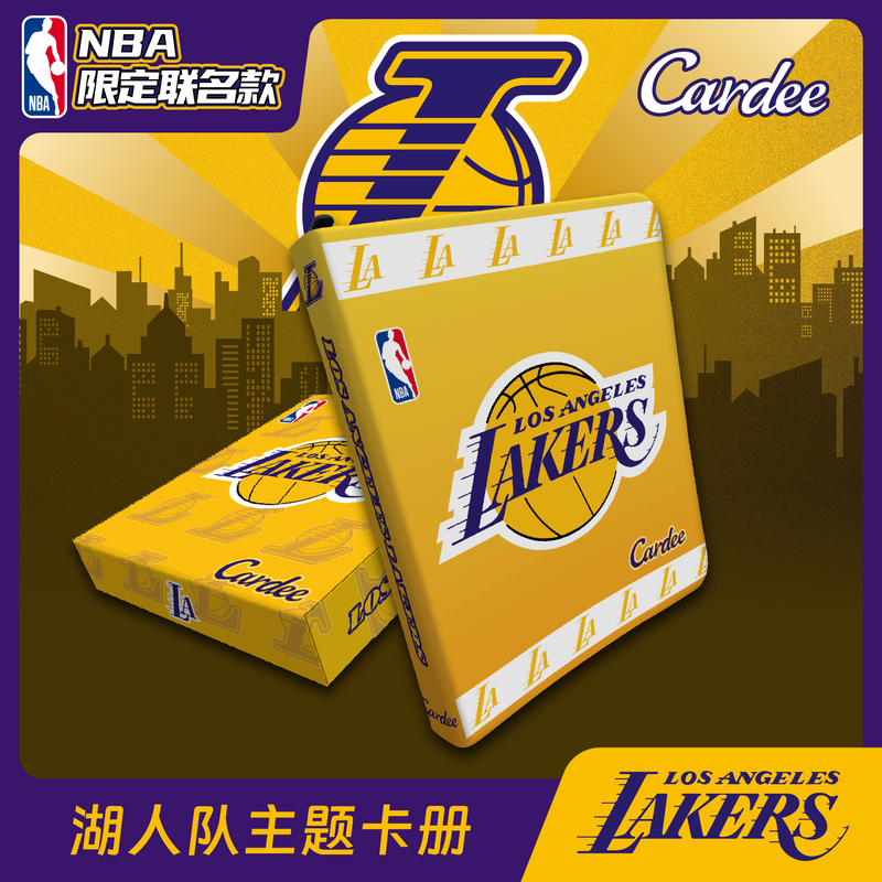 Cardee Nba-Licensed Lakers-Themed Card Album Card Collection Display Loose-Leaf Insert-Type Nine-Grid Grid