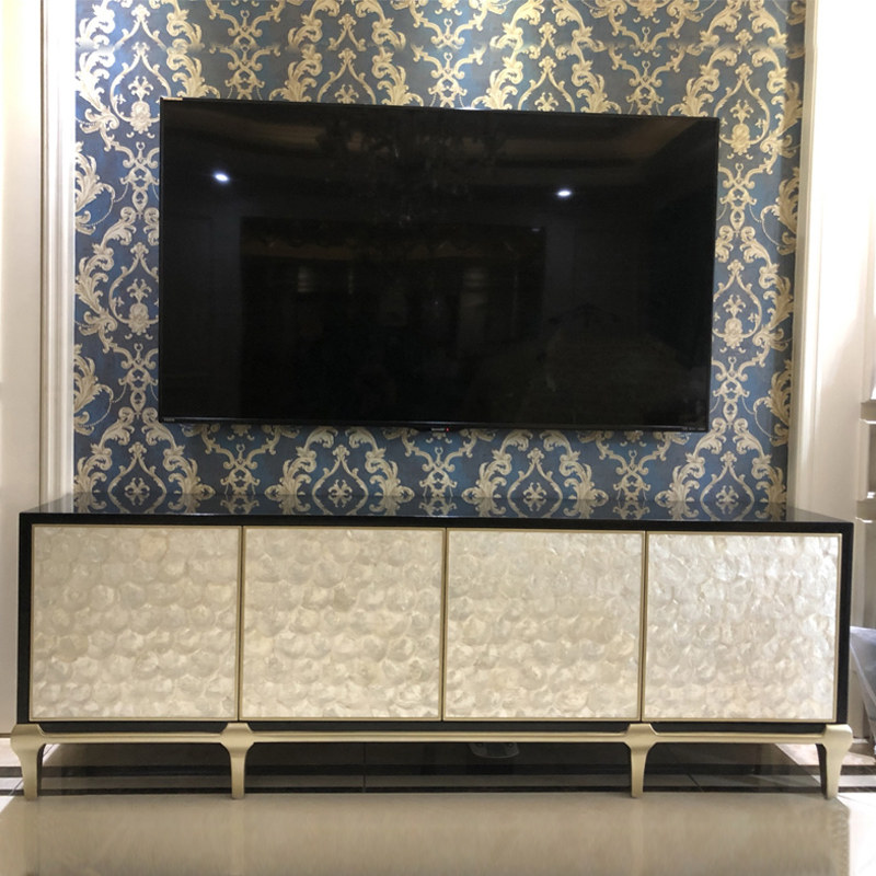 American living room TV cabinet shell decoration light luxury dining cabinet modern minimalist coffee table combination floor cabinet TV cabinet