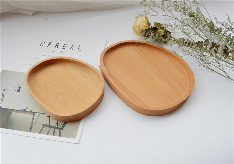 Đĩa gỗ rắn đĩa trái cây sáng tạo Nhật Bản món ăn nhỏ bằng gỗ tấm ăn nhẹ tấm gỗ tấm ăn sáng tấm bằng gỗ đũa gỗ cao cấp xuất khẩu