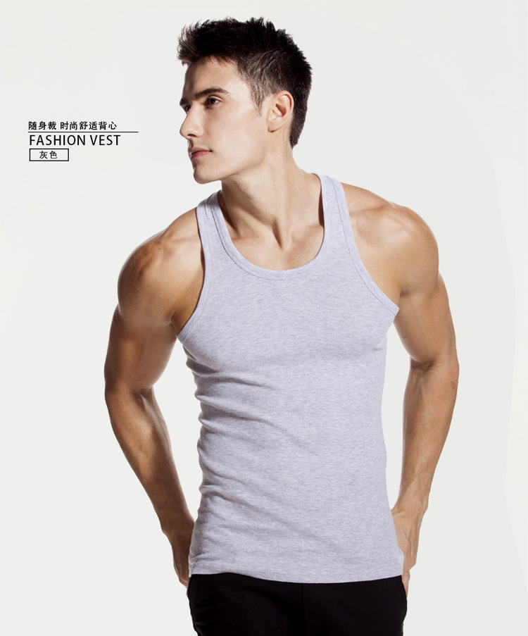 Của nam giới vest nam cotton thanh niên Slim loại thoáng khí đáy triều mùa hè thể dục thể thao hurdle cotton nam vest