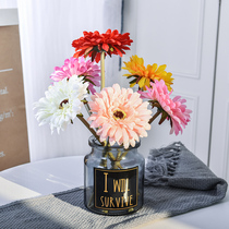 Gerbera simulation flower daisy fake flower decoration dried flower decoration flower simulation bouquet table vase decoration