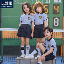 Kindergarten Landscaped Summer Clothing Primary School Pupils Yinglun Wind School Uniforms for men and women Childrens class clothes Summer Games Costume Suits