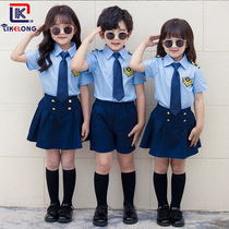 Summer new primary school childrens uniform school uniforms Childrens class clothes kindergarten garden uniforms Inn Wind 61 Choral performance Out of service